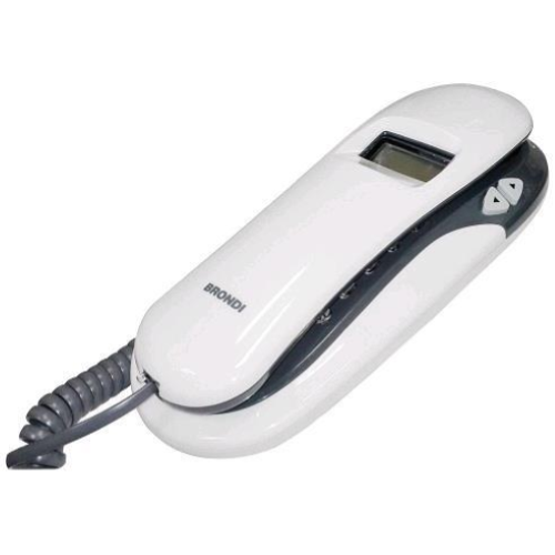BRONDI KENOBY CID TELEFONO DA TAVOLO IDENTIFICATORE DI CHIAMATA BIANCO/GRIGIO